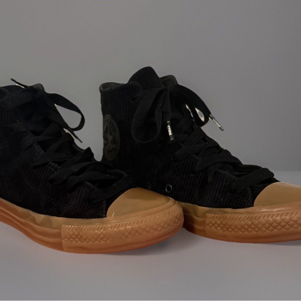 Converse Chuck Taylor All Star Pro Corduroy Black Gum High Top Shoes 7.5/7